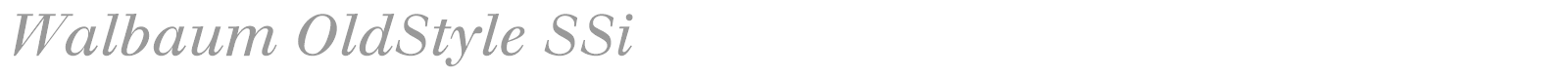 Walbaum OldStyle SSi font preview